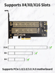 Перехідник Адаптер PCI-E на Dual M.2 SSD JEYI SK6 (NVME (m Key) and SATA (b Key) SSD) - зображення 7