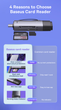 Картридер Baseus Lite Series USB-A 3.0 & Type-C to SD/microSD Gray - зображення 8