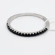 Кольцо серебро 925° 0,96г. 18 размер черные камни (родий) (921К) - изображение 4