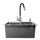 Мойка из нержавеющей стали AQUAMILL 5050 + смеситель гибкий + дозатор + решетка - изображение 6