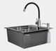 Мойка из нержавеющей стали AQUAMILL 5050 + смеситель гибкий + дозатор + решетка - изображение 7