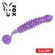 Силиконовый виброхвост для микроджига Fox 4см Maggot #091 (electric violet) (съедобный, 10шт) - изображение 1