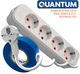 Набір Quantum Колодка 4 поста + кабель з вилкою 3 м (3х1.0) / із заземленням + ізострічка QM-EIT130 light blue shinny 18 мм/20 м (0746020704169) - зображення 4