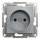 Розетка Schneider Electric ASFORA без заземлення сталь (EPH3000162) - изображение 1