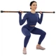 Палиця гімнастична 3-х секційна Бодібар Body Bar Zelart FI-9994-10 вес 10кг чорний-коричневий - зображення 5