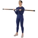 Палиця гімнастична 3-х секційна Бодібар Body Bar Zelart FI-9994-10 вес 10кг чорний-коричневий - зображення 6