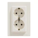 Розетка Schneider Electric ASFORA с заземлением двойная крем 16А (EPH9900123) - изображение 1