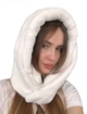 Капюшон капор жіночий еко-хутро на флісі Zefur One size білий - зображення 7