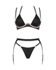 Комплект Obsessive Selinne 3-pcs M/L Чорний (SO8668) - изображение 3