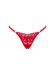 Мереживні стрінги Obsessive Lacelove thong XL/2XL Red, низька посадка - изображение 3