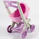 Детская коляска для кукол с люлькой Doloni Toys 0121/04 Игрушечная коляска 50 x 30 x 40 см Серо-розовая - изображение 2
