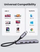 Многопортовый адаптер концентратор UGREEN CM511 USB C 6 в 1 MicroSD, SD, HDMI, USB 3.0 Grey (60383) - изображение 6
