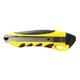 Нож канцелярский H-Tone 18 мм желтый с резиновыми вставками (KNIFE-HT-JJ40607-18) - изображение 1
