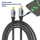 Кабель Lem Berger, USB-С 4.0 для швидкої зарядки до 240W, для передачі даних до 40Gbps, підтримка 8K, довжина 1,2 м, 3309809 - зображення 2