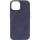 Чохол-накладка Denim MagSafe для Apple iPhone 15 із текстильною фактурою під джинс Blue - зображення 1