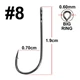 Крючок FOX Jig LargeEye S-59 #8 черный (1шт) - изображение 1