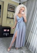 Fashions • Вечернее люрексовое платье Grace Fashions L серебро (7123-ди) - изображение 2