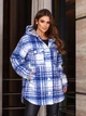 Fashions • Куртка баранчик в клетку Tasha Fashions 42-48 синий (4842-ди) - изображение 6