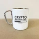 Кружка металлическая туристическая криптовалюта Crypto Millionaire с карабином для кофе чая 300 мл белая - изображение 1