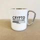 Кружка металлическая туристическая криптовалюта Crypto Millionaire с карабином для кофе чая 300 мл белая - изображение 2