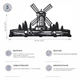 Вешалка Настенная 46см х 26см Glozis Windmill H-064 - изображение 7