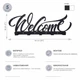 Вешалка Настенная 50см х 18см Glozis Welcome Black H-078 - изображение 9