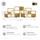 Вешалка Настенная 50см х 17см Glozis Bau Bronze H-075 - изображение 7