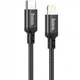 Дата кабель Hoco X14 Double Speed Type-C to Lightning Cable (1m) Black - зображення 1