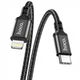 Дата кабель Hoco X14 Double Speed Type-C to Lightning Cable (1m) Black - зображення 3