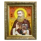 Икона "Исповедник Феодосий Станкевич" из янтаря 15х20 см - изображение 1