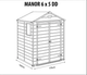 Садовий пластиковий будиночок Keter Manor 6x5 DD (185см х 152см) 255139 - зображення 4