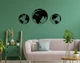 Декоративне панно на стіну з дерева Upwood Decor Глобус 00 Globe 00 43.3 х 120 см black - зображення 1
