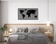 Декоративне панно на стіну з дерева Upwood Decor Карта світу 4 Worldmap 4 25 х 45 см black - зображення 1