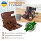 Настільний органайзер підставка для телефону Книжка Teslyar тримач для годинника канцелярії з гачками дерев'яний Коричневий (PBH001) - зображення 6