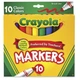 Фломастеры Crayola Classic толстые 10 цветов - изображение 1