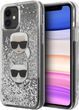 Etui Karl Lagerfeld Glitter Karl&Choupette do Apple iPhone Xr/11 Silver (3700740475607) - obraz 1