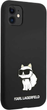 Панель Karl Lagerfeld Silicone Choupette do Apple iPhone Xr/11 Black (3666339118938) - зображення 1