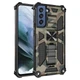 Чехол Military Shield для Samsung Galaxy S21 FE / G990 бампер противоударный с подставкой Khaki - изображение 6