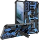 Чехол Military Shield для Samsung Galaxy S21 FE / G990 бампер противоударный с подставкой Blue - изображение 1