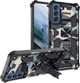 Чехол Military Shield для Samsung Galaxy S21 FE / G990 бампер противоударный с подставкой Navy-Blue - изображение 1