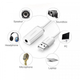 Звуковая карта Ugreen US206 30712 наружная USB AUX jack TRRS Mic&Ear ALC4042 White - изображение 6
