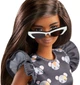 Кукла Барби Модница Barbie Fashionistas Doll with Long Brunette Hair Wearing Mouse-Print Dress 140 (GHW54) - изображение 3