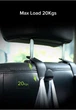 Автомобильный крючок держатель Ugreen LP104 Car Seat Hanger 2 шт Black (UGR-30337) - изображение 2