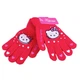 Перчатки детские с начесом Hello Kitty 3-5 года осень красный - изображение 8