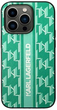 Etui Karl Lagerfeld Monogram Stripe do Apple iPhone 14 Green (3666339084967) - obraz 1