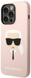 Etui Karl Lagerfeld Silicone Karl Head do Apple iPhone 14 Pro Max Pink (3666339085476) - obraz 2