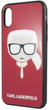 Панель Karl Lagerfeld Iconic Glitter Karl Head для Apple iPhone X/Xs Red (3700740444818) - зображення 3