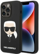 Etui Karl Lagerfeld Silicone Karl Head Magsafe do Apple iPhone 14 Pro Black (3666339078010) - obraz 1