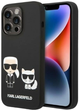 Панель Karl Lagerfeld Liquid Silicone Karl&Choupette Magsafe для Apple iPhone 14 Pro Black (3666339087548) - зображення 1