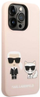 Панель Karl Lagerfeld Silicone Karl&Choupette Magsafe для Apple iPhone 14 Pro Light Pink (3666339078133) - зображення 3